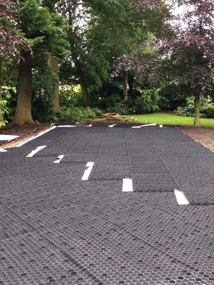 Installation av Grusarmering Heavy Duty på industritomt