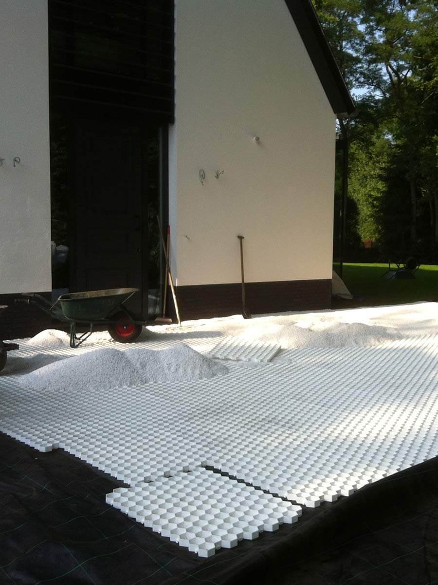 Installation av Markarmering Klick, paneler läggs ut